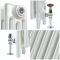 Milano Mercury - 4 Column Cast Iron Radiator - 560mm Tall - Porcelain White - Multiple Sizes Available