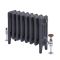 Milano Mercury - 4 Column Cast Iron Radiator - 560mm Tall - Slate Black - Multiple Sizes Available