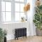 Milano Mercury - 4 Column Cast Iron Radiator - 560mm Tall - Slate Black - Multiple Sizes Available