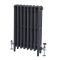 Milano Mercury - 4 Column Cast Iron Radiator - 760mm Tall - Slate Black - Multiple Sizes Available