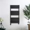 Milano Lustro Dual Fuel - Designer Black Flat Panel Heated Towel Rail - Various Sizes and Cable Cover Option