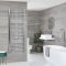 Milano Kent - Dual Fuel Curved Chrome Heated Towel Rail - Choice of Size