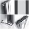 Milano Alpha - Vertical Designer Radiator with Mirror - Double Panel - Everyday Colours