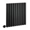 Milano x ECOSO Aruba - Electric Black Horizontal Designer Radiator - Choice of Size and Wi-Fi Thermostat - Plug-In and Hardwired Options