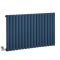 Milano Aruba - Electric Deep Sea Blue Horizontal Designer Radiator - 635mm Tall - Choice of Size, Thermostat and Cable Cover