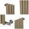 Milano Aruba - Electric Elk Brown Horizontal Designer Radiator - 635mm Tall - Choice of Size, Wi-Fi Thermostat and Cable Cover