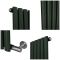 Milano Aruba - Electric Evergreen Horizontal Designer Radiator - 635mm Tall - Choice of Size, Thermostat and Cable Cover