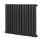 Milano Aruba - Electric Carbon Grey Horizontal Designer Radiator - 635mm Tall - Choice of Size, Thermostat and Cable Cover