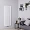 Milano Aruba - Middle Connection Vertical Designer Radiator - Double Panel - White