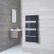 Milano Azore - Anthracite Curved Heated Towel Rail 1080mm x 550mm