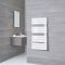 Milano Azore - White Curved Heated Towel Rail 1080mm x 550mm