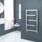 Milano Eclipse - Designer Mirror Polished Heated Towel Rail - 880mm x 500mm