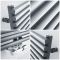 Milano Via - Anthracite Bar on Bar Central Connection Heated Towel Rail - Choice of Size