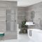 Milano Arno - Chrome Bar on Bar Heated Towel Rail - Choice of Size