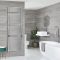 Milano Arno - Chrome Bar on Bar Heated Towel Rail - Choice of Size