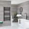 Milano Kent Electric - Straight Black Heated Towel Rail - Choice of Size and Element