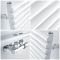 Milano Via - White Bar on Bar Central Connection Heated Towel Rail - Choice of Size