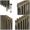 Milano Mercury - 3 Column Cast Iron Radiator - 760mm Tall - Natural Brass - Multiple Sizes Available