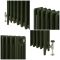 Milano Mercury - 4 Column Cast Iron Radiator - 360mm Tall - Farrow & Ball Duck Green - Multiple Sizes Available