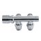 Chrome H Block Angled Valve Chrome Handwheel with 15mm Copper Adapters