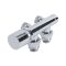 Chrome H Block Angled Valve Chrome Handwheel with 15mm Copper Adapters