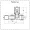Milano - Chrome Straight Radiator Valves (Pair)