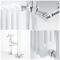 Milano Elizabeth - White Traditional Dual Fuel Heated Towel Rail - 930mm x 620mm - Choice of Wi-Fi Thermostat and Cable Cover