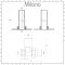 Milano - Modern Straight Radiator Valve and Pipe Set - Anthracite
