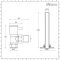 Milano - Minimalist Angled Radiator Valve and Pipe Set - Chrome