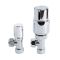 Milano - Thermostatic Chrome Angled Radiator Valves (Pair)