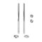 Milano - Square Designer Angled Radiator Valve and Pipe Set - Chrome
