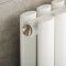 Milano - Square Designer Angled Radiator Valve and Pipe Set - Chrome