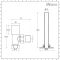 Milano - Square Designer Angled Radiator Valve and Pipe Set - Chrome