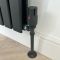 Milano - Modern Anthracite Thermostatic Angled Radiator Valve and Pipe Set
