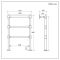 Milano Derwent - Minimalist Electric Traditional Heated Towel Rail 966mm x 673mm - Brushed Bronze