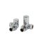 Milano - Chrome Modern Radiator Valves - Corner Pair