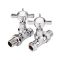 Milano - Traditional Chrome Straight Radiator Valves (Pair)