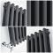 Milano Windsor - Anthracite 1800mm Traditional Vertical Double Column Radiator - Choice of Size