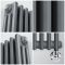 Milano Windsor - 1800mm Anthracite Traditional Vertical Electric Triple Column Radiator - Choice of Size and Wi-Fi Thermostat