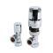 Milano - Chrome Thermostatic Angled Radiator Valves (Pair)