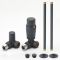 Milano - Modern Corner Thermostatic Radiator Valve and Pipe Set - Anthracite
