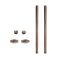 Milano - Oil Rubbed Bronze Radiator Trim Kit - Pipe Connectors with Blanking and Bleed Plugs