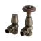 Milano Windsor - Thermostatic Traditional Angled Radiator Valve and Pipe Set - Choice of Finish