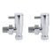 Milano Select - Chrome Minimalist Angled Radiator Valves - (Pair)