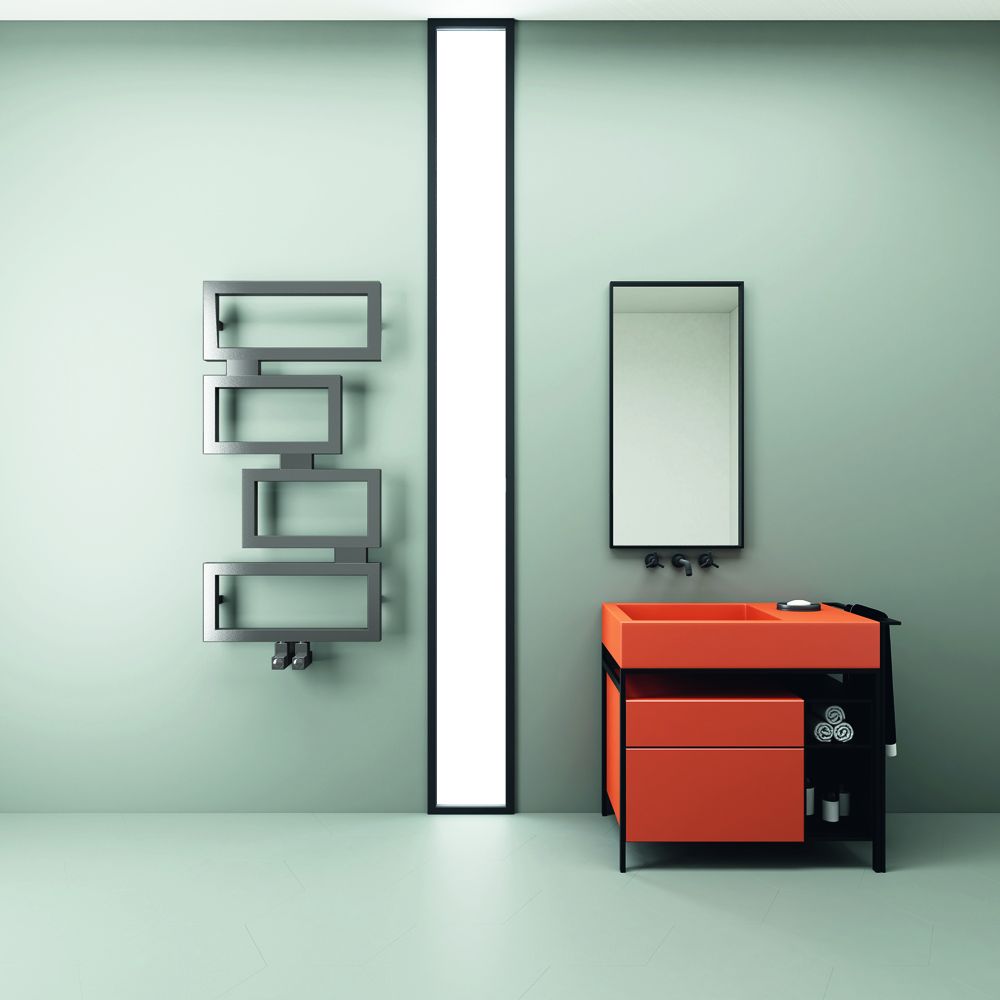 Carisa Clash - Stainless Steel Heated Towel Rail - Choice of Finish