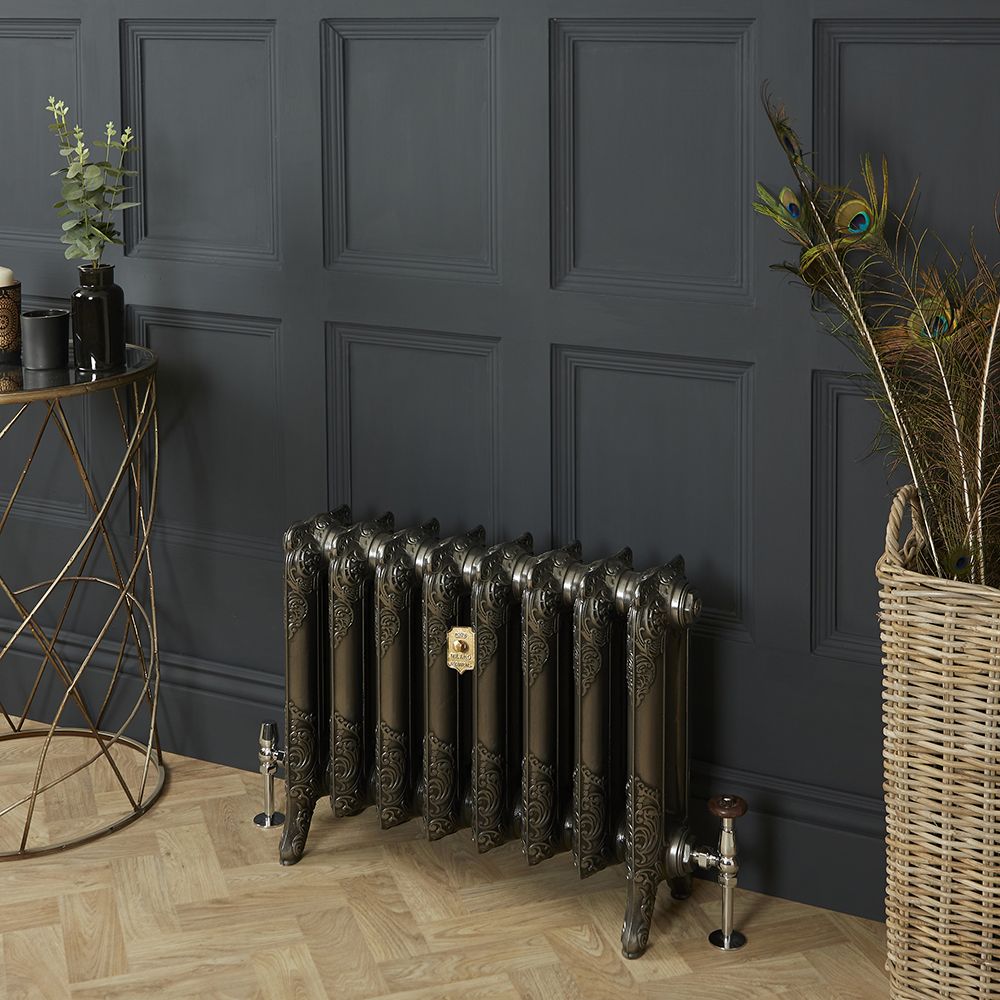 Milano Beatrix - 2 Column Cast Iron Radiator - 950mm Tall - Full Polish - Multiple Sizes Available