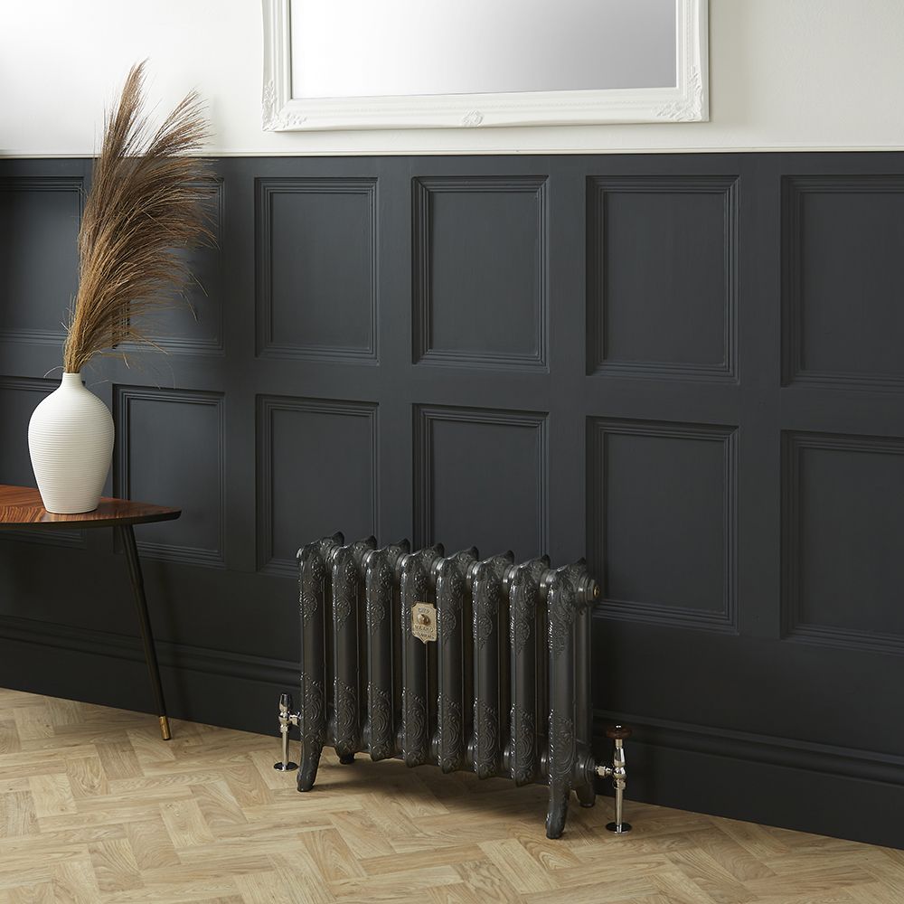 Milano Beatrix - 2 Column Cast Iron Radiator - 510mm Tall - Farrow & Ball Railings Grey - Multiple Sizes Available