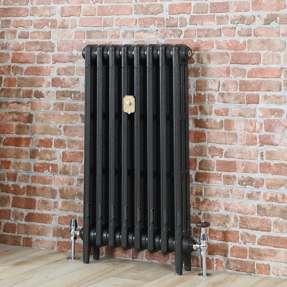 Milano Mercury - Cast Iron Radiator - 660mm Tall - Antique Graphite - Multiple Sizes Available