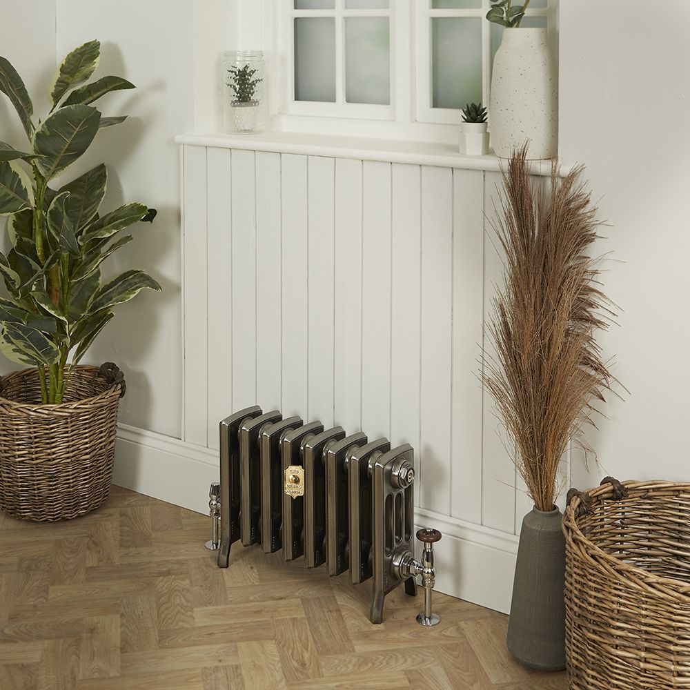Milano Isabel - 4 Column Cast Iron Radiator - 357mm Tall - Full Polish - Multiple Sizes Available
