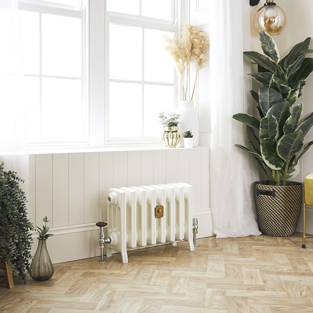 Milano Isabel - Cast Iron Radiator - 357mm Tall - Porcelain White - Multiple Sizes Available
